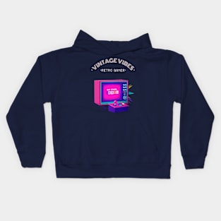 Vintage Vibes, Retro Gamer Retro Gaming Kids Hoodie